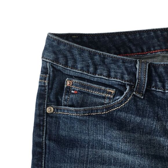 🔃Tommy Hilfiger Blue Mid Rise Straight Leg Ankle Jeans - Picture 3 of 7